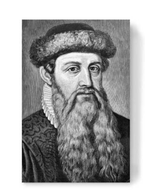 obraz na stene Johann Gutenberg