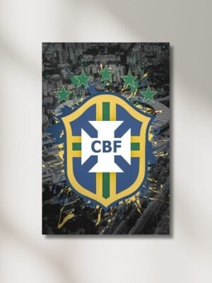 Obrazy na stenu Brazília logo futbalové darčeky pre futbalistu