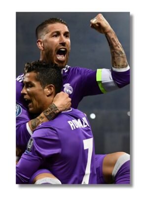 Sergio Ramos a Ronaldo obraz Oslavujú gól