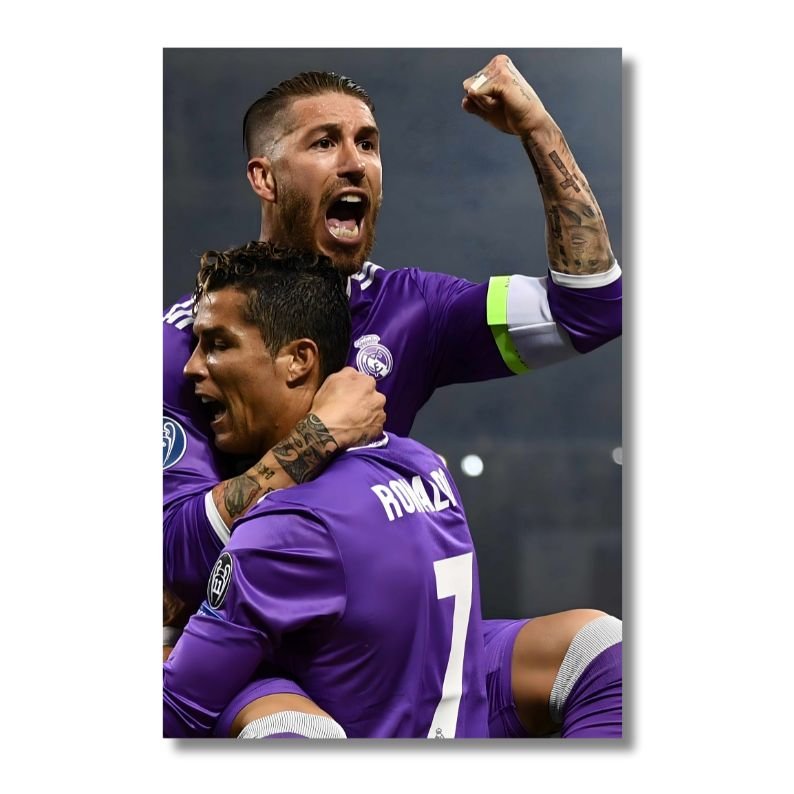 Sergio Ramos a Ronaldo obraz Oslavujú gól