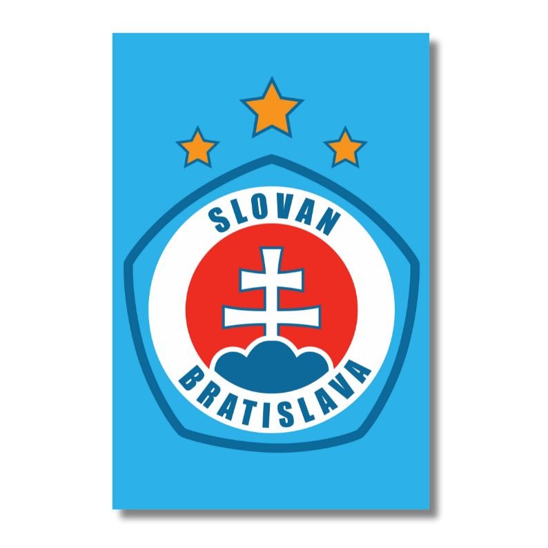 Slovan Bratislava logo futbalového klubu obraz na stenu